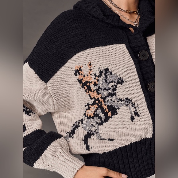 Pilcro Horse Graphic Cardigan - Picture 2 of 8